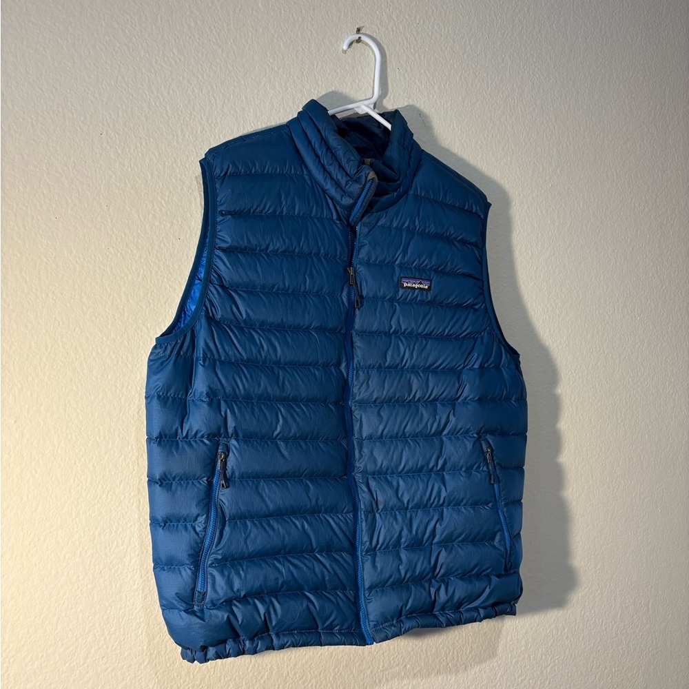 Patagonia Down Sweater Vest Puffer Blue Outdoors